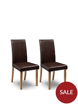 julian-bowen-pair-of-hudson-fuax-leathernbspdining-chairs-brown
