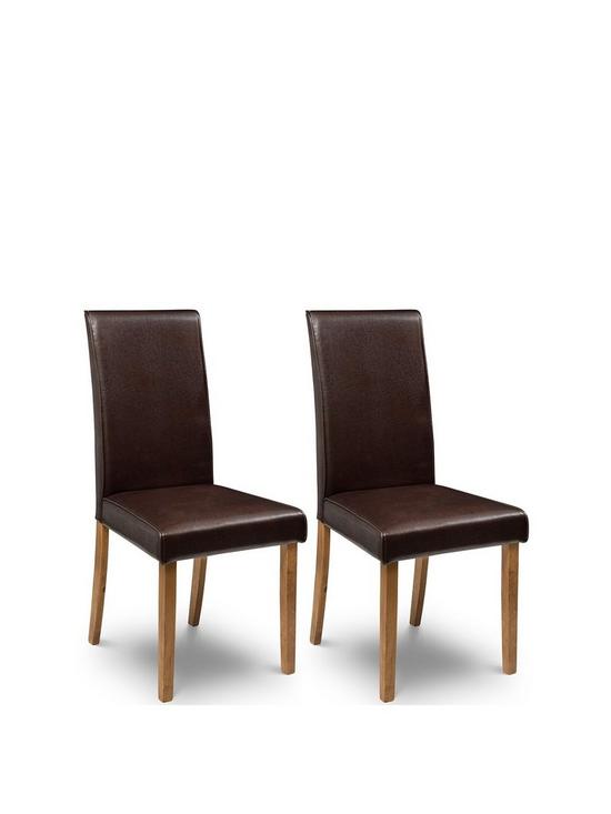 front image of julian-bowen-pair-of-hudson-faux-leathernbspdining-chairs-brown
