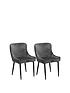 julian-bowen-pair-of-luxe-velvet-dining-chairs-greyfront