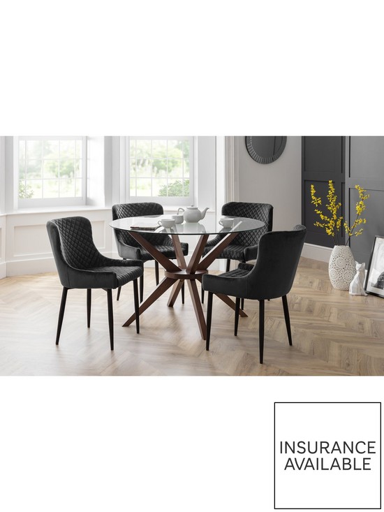 stillFront image of julian-bowen-pair-of-luxe-velvet-dining-chairs-grey