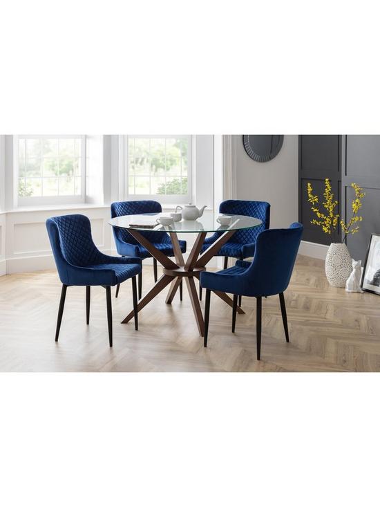 stillFront image of julian-bowen-pair-of-luxe-velvet-dining-chairs-blue