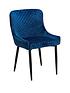  image of julian-bowen-pair-of-luxe-velvet-dining-chairs-blue