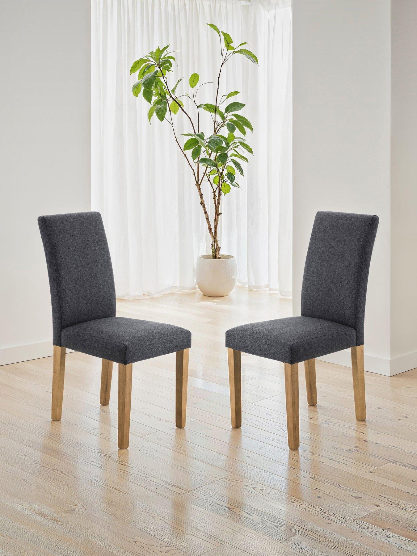 Julian Bowen Pair of Hastings Fabric Dining Chairs
