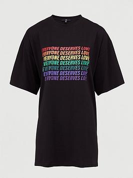 Missguided Missguided Pride Graphic T-Shirt Dress - Black Picture