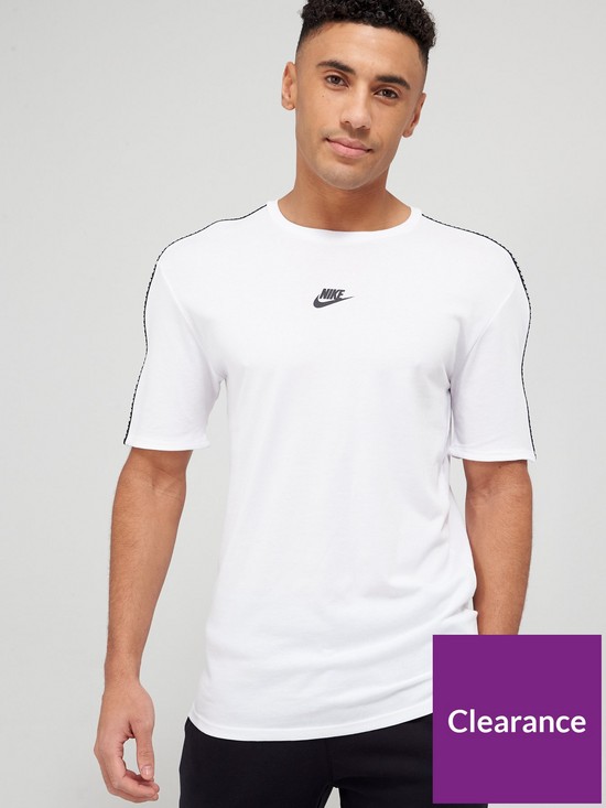 front image of nike-sportswear-repeat-t-shirt-white