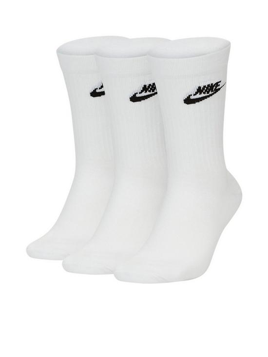front image of nike-sportswear-everyday-essential-socks-3-packnbsp--whitenbsp