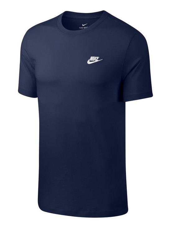 front image of nike-sportswear-clubnbspt-shirt-plus-sizenbsp--navy