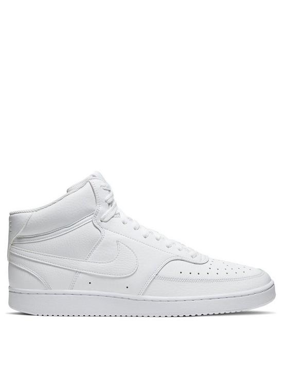 front image of nike-court-vision-mid-white