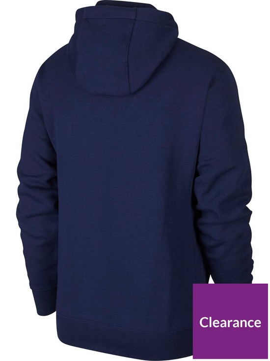 stillFront image of nike-sportswear-club-graphic-hoodie-navy