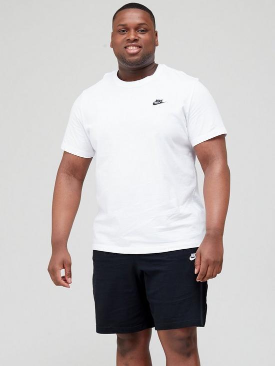 front image of nike-nswnbspclubnbspt-shirt-plus-sizenbsp--white
