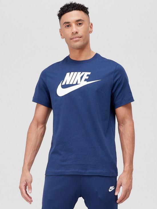 front image of nike-sportswear-futura-t-shirt-navy