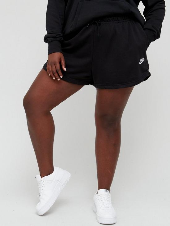 front image of nike-nswnbspessential-shorts-curve-blacknbsp
