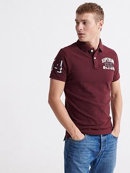 Superdry Superdry Classic Superstate Polo Top - Burgundy Picture