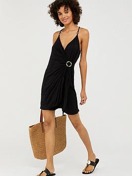 Accessorize   Jersey Ring Detail Dress - Black