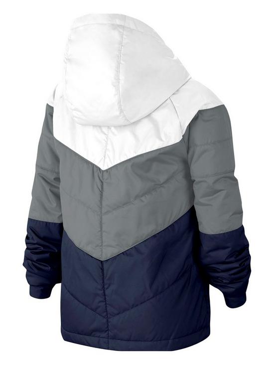 back image of nike-older-childrensnbspfilled-jacket-whitegrey