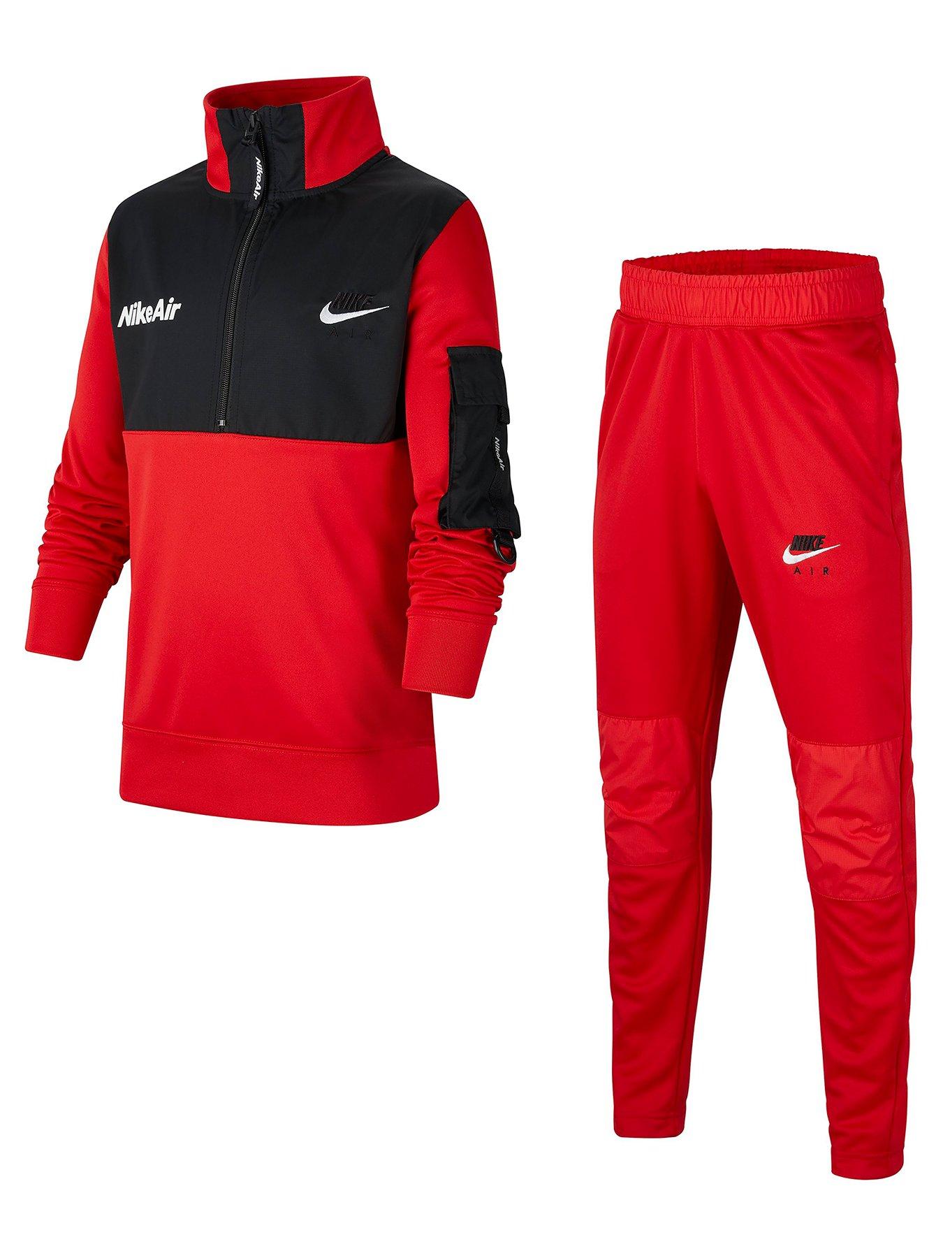 Nike Older Air Tracksuit - Red/Black | littlewoods.com