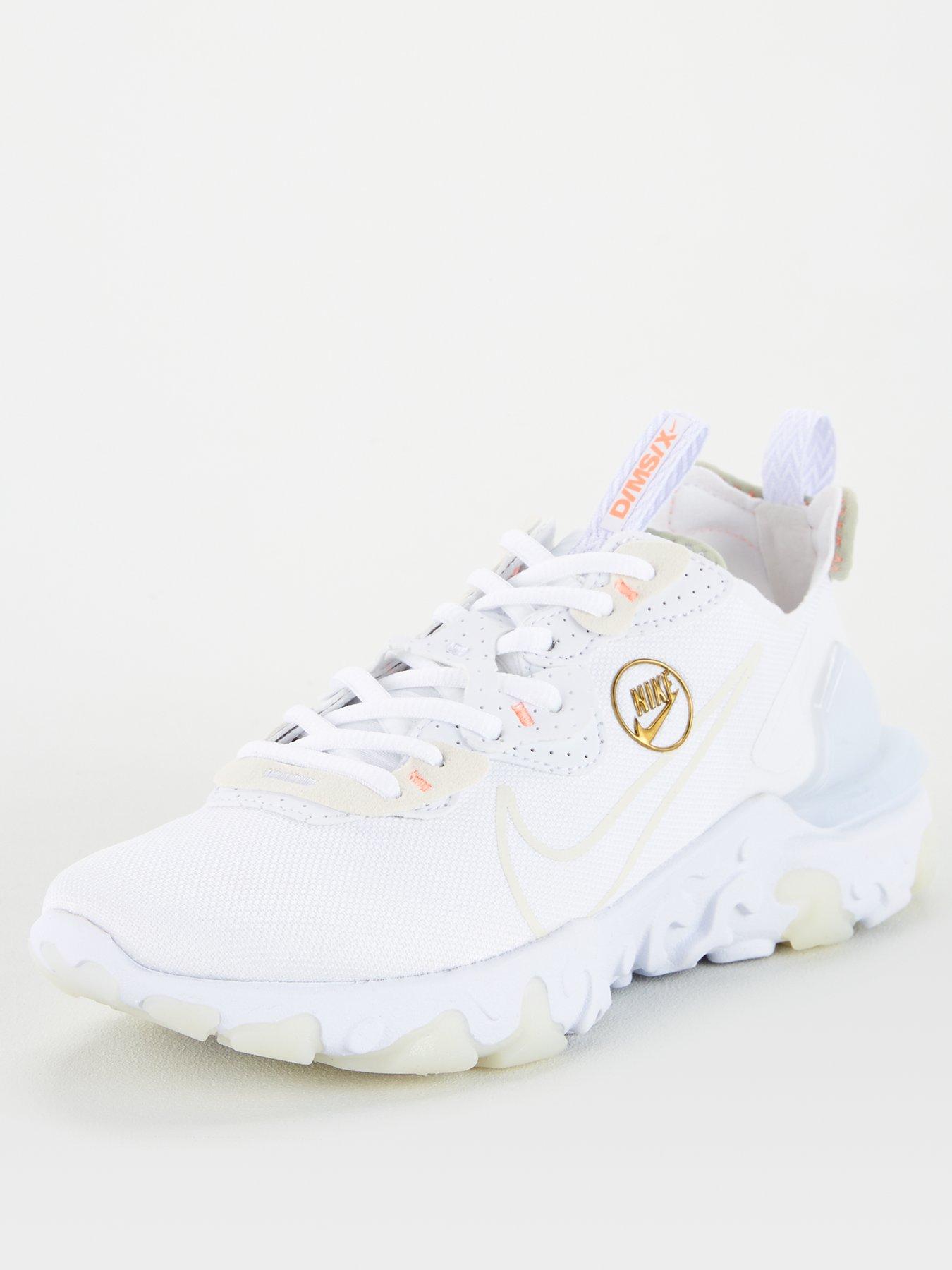 nike react vision trainers in premium white