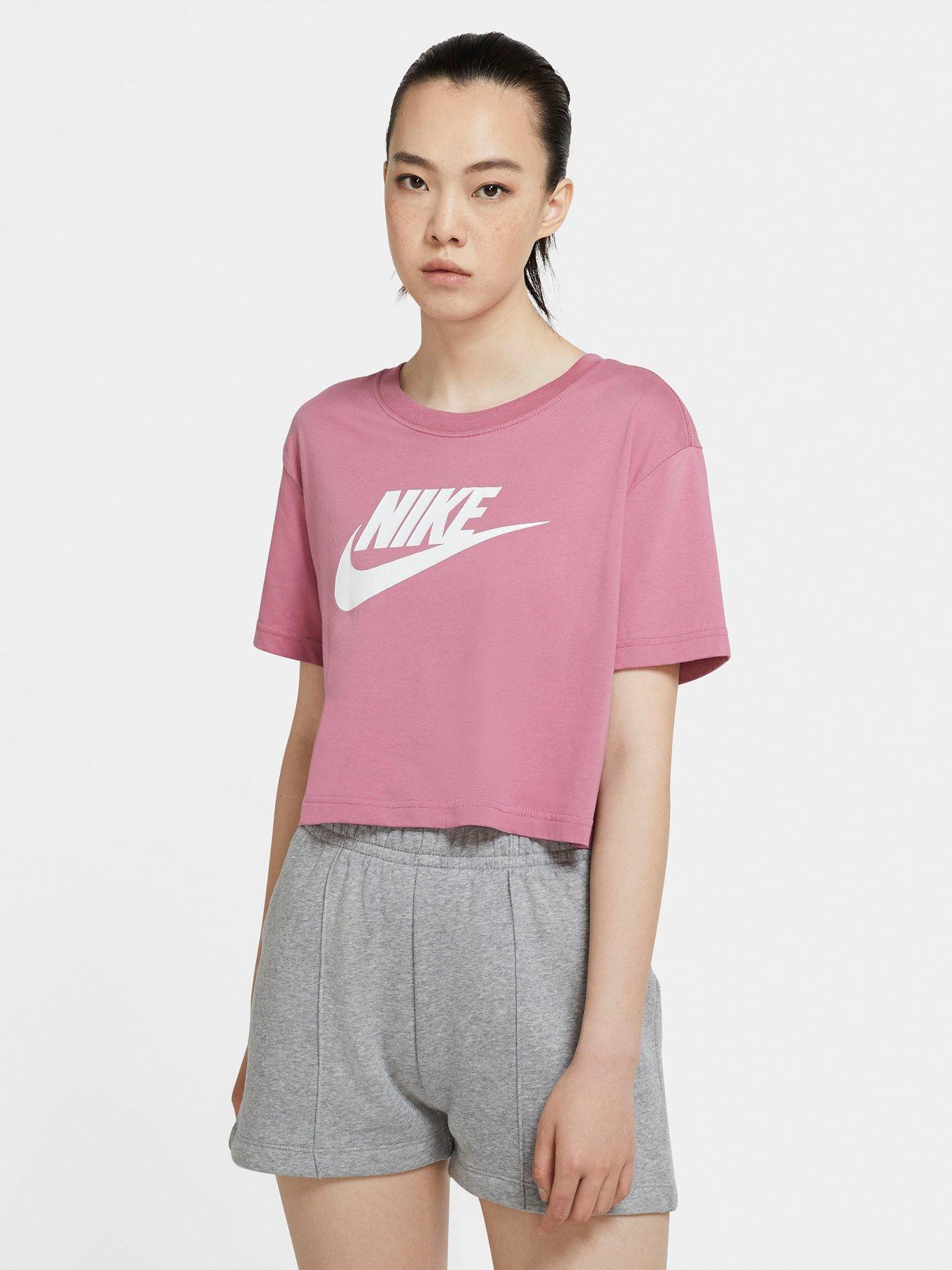 nike crop top pink