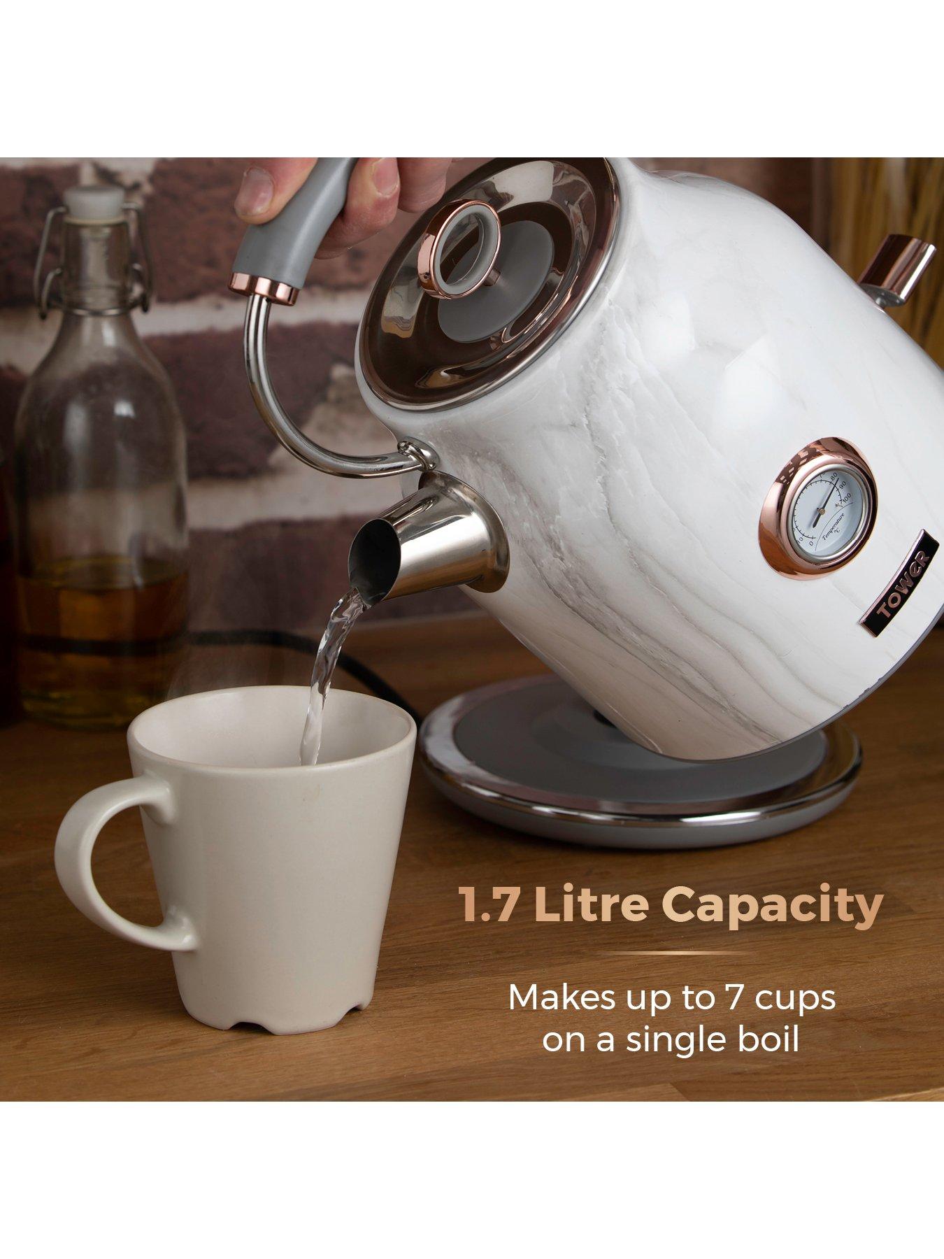 Image 4 of 6 of Tower 3KW&nbsp;1.7L Stainless Steel Kettle&nbsp;- Marble Rose Gold