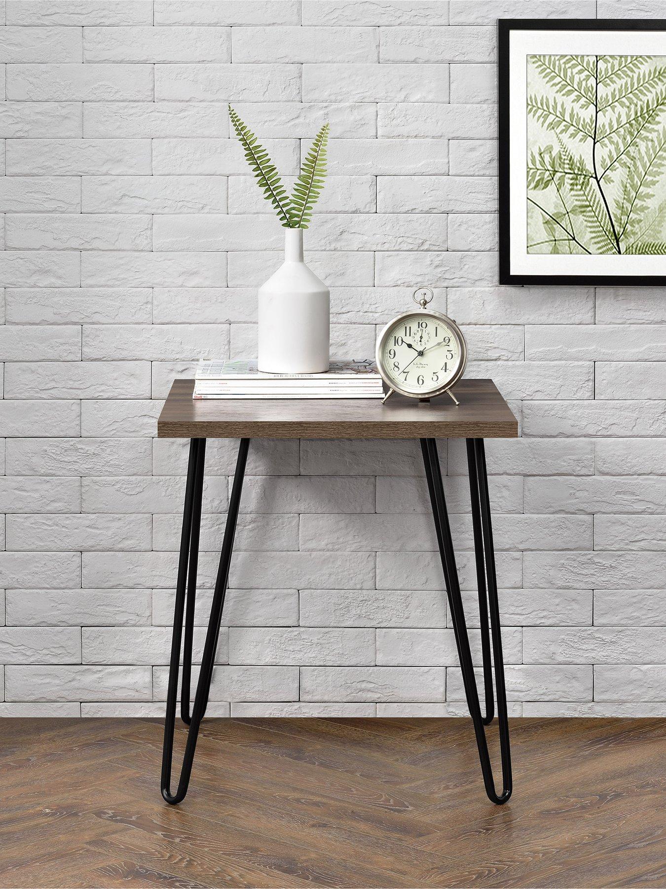 Walnut effect outlet side table