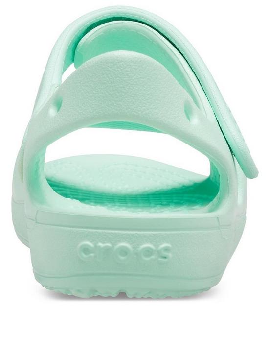 stillFront image of crocs-girls-classic-cross-strap-sandal-mint