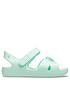  image of crocs-girls-classic-cross-strap-sandal-mint