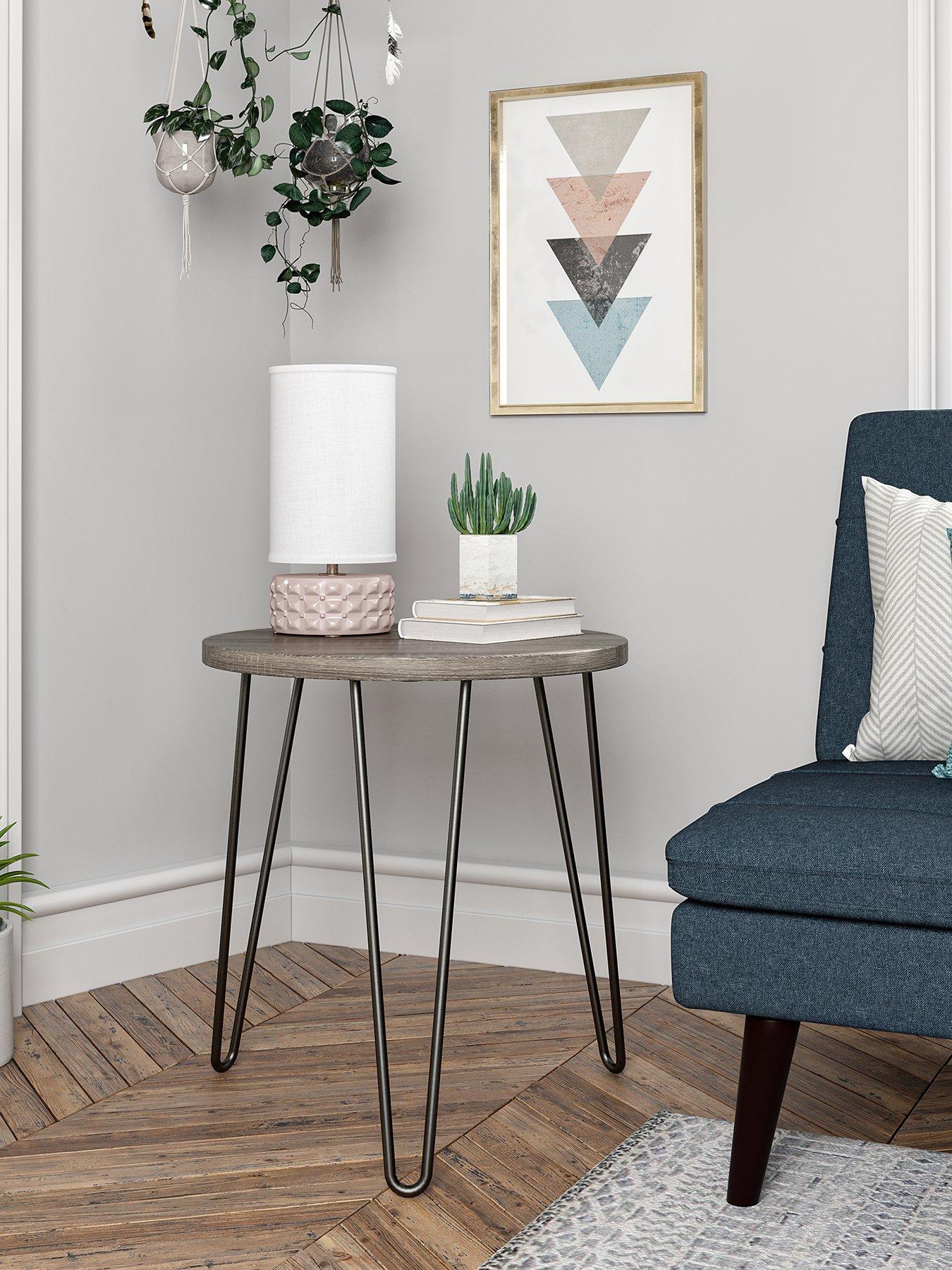 front image of dorel-home-owen-round-side-tablenbsp-nbspgrey-oak-effect
