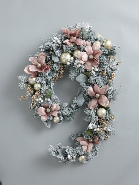frosted-rose-swag-christmasnbspgarland