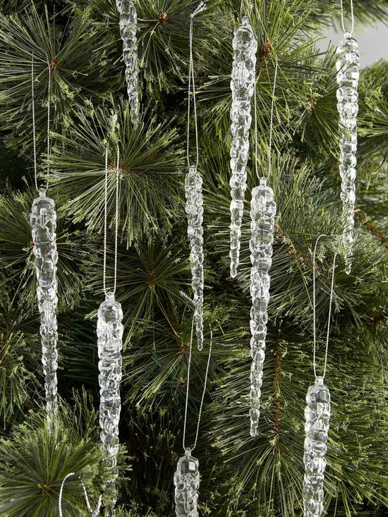 front image of very-home-set-of-12-icicle-hanging-christmas-tree-decorations