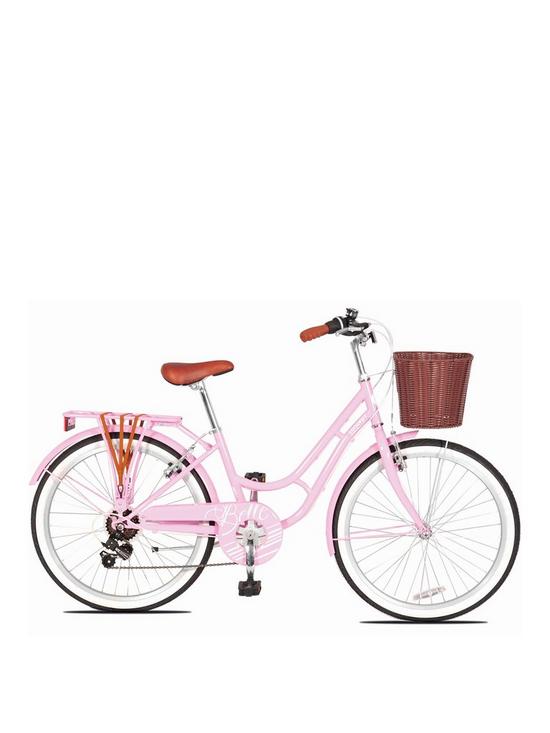 front image of concept-belle-girls-13-inch-frame-24-inch-wheel-heritage-bike-pink