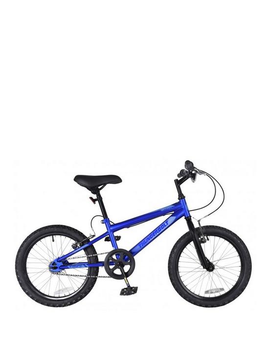 front image of concept-thunderbolt-boys-9-inch-frame-18-inch-wheel-bike-blue
