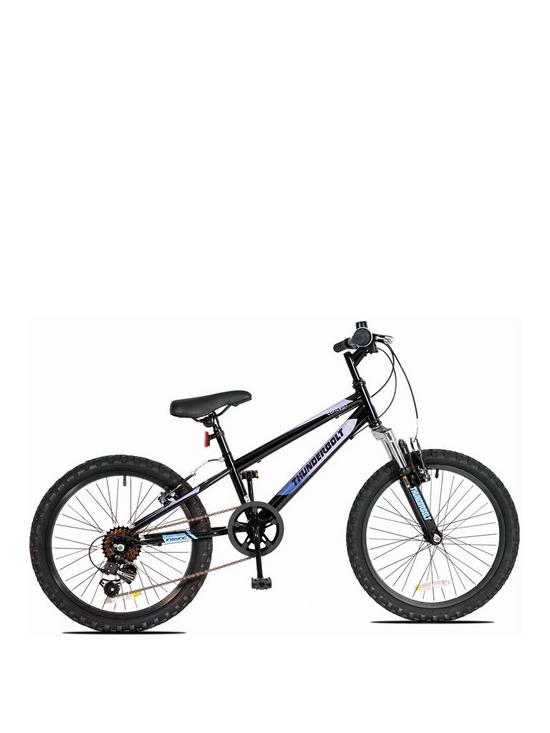 front image of concept-thunderbolt-boys-95-inch-frame-20-inch-wheel-bike-black
