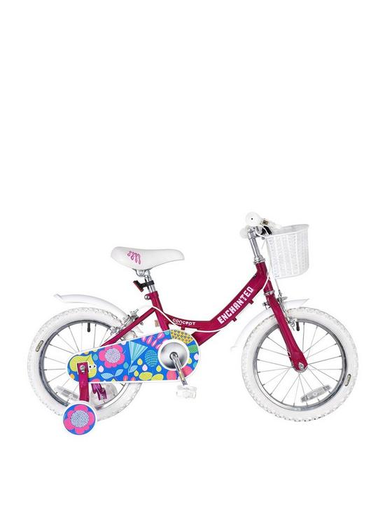 front image of concept-enchanted-girls-7-inch-frame-12-inch-wheel-bike-pink