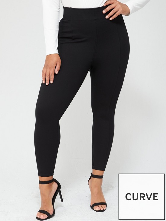 front image of v-by-very-curve-power-stretch-sculpting-high-waistnbspleggings-black