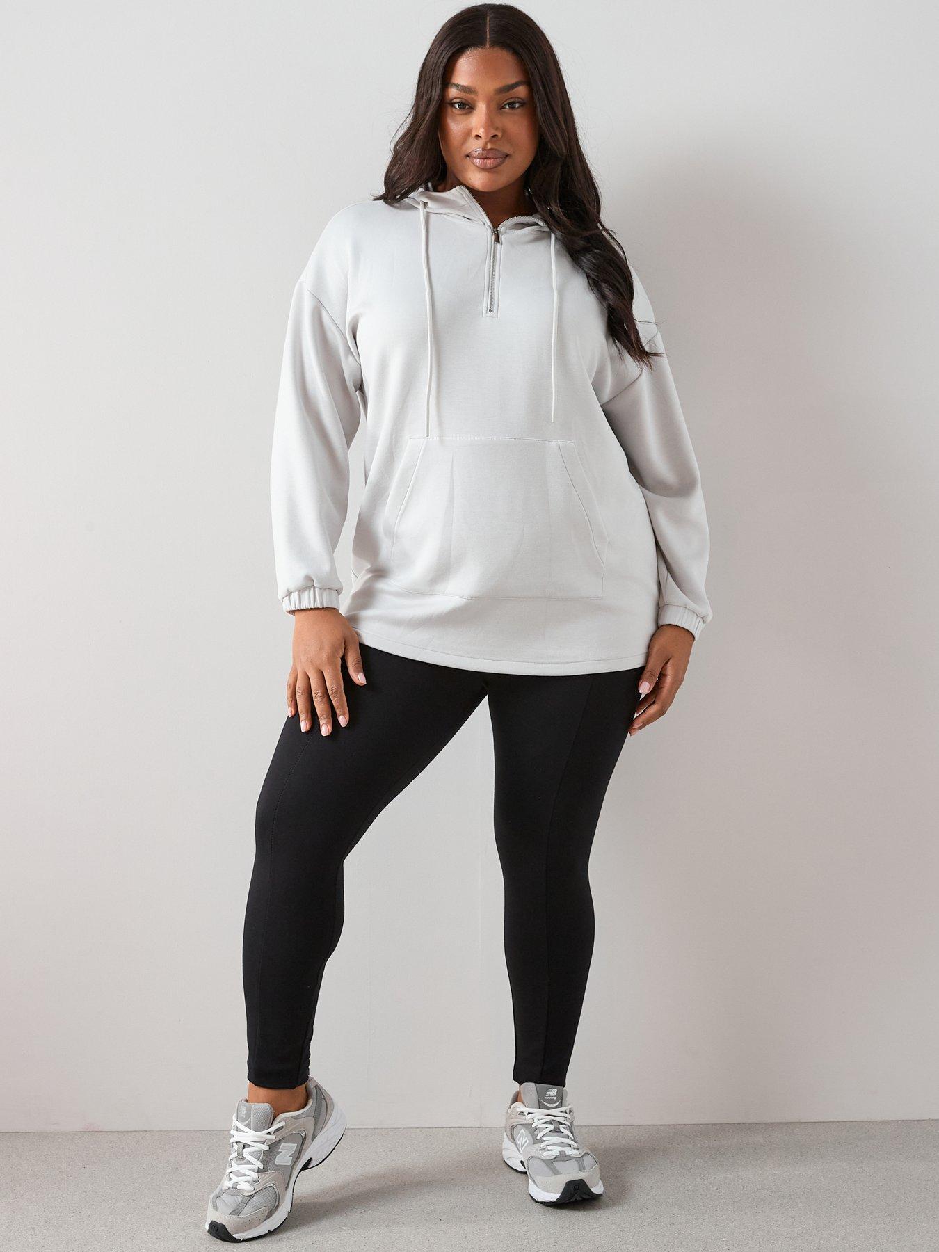 Image 4 of 6 of The Very Collection Womens Curve Power Stretch Sculpting High Rise Leggings - Black
