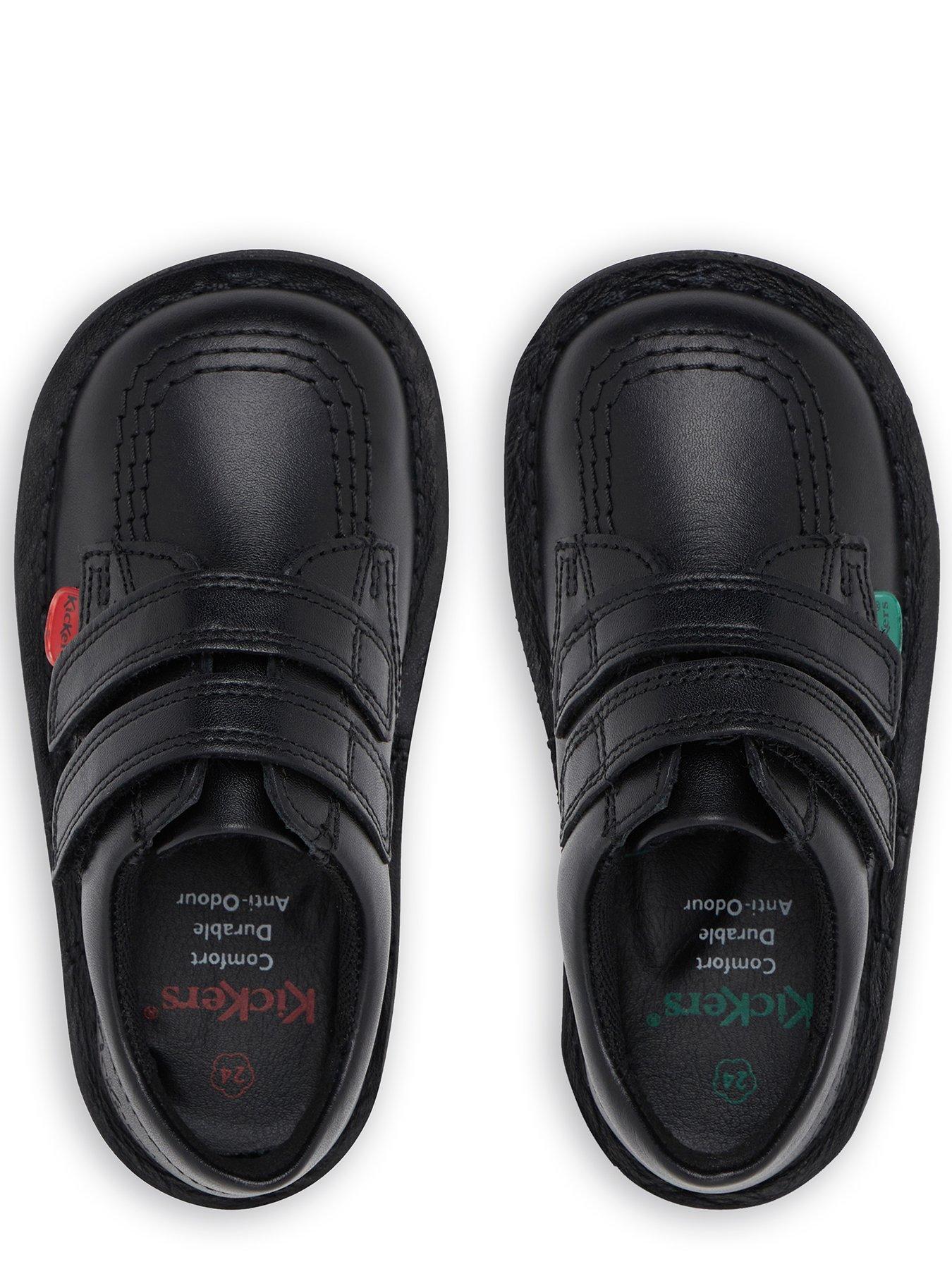 Kickers Boys Kick Lo Velcro Shoe Black Littlewoods
