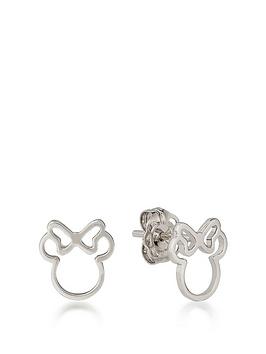 Disney Disney Dinsey Sterling Silver Minnie Mouse Outline Stud Earrings Picture