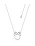  image of disney-sterling-silver-minnie-mouse-outline-necklace