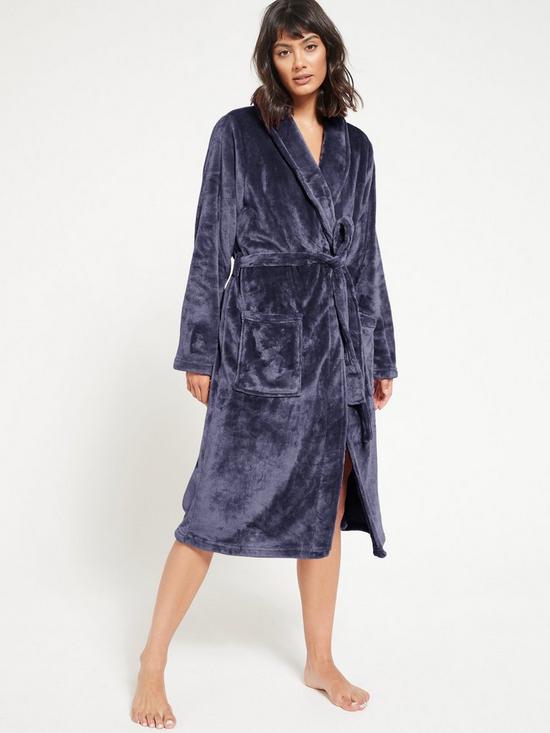 front image of v-by-very-supersoft-dressing-gown-navy