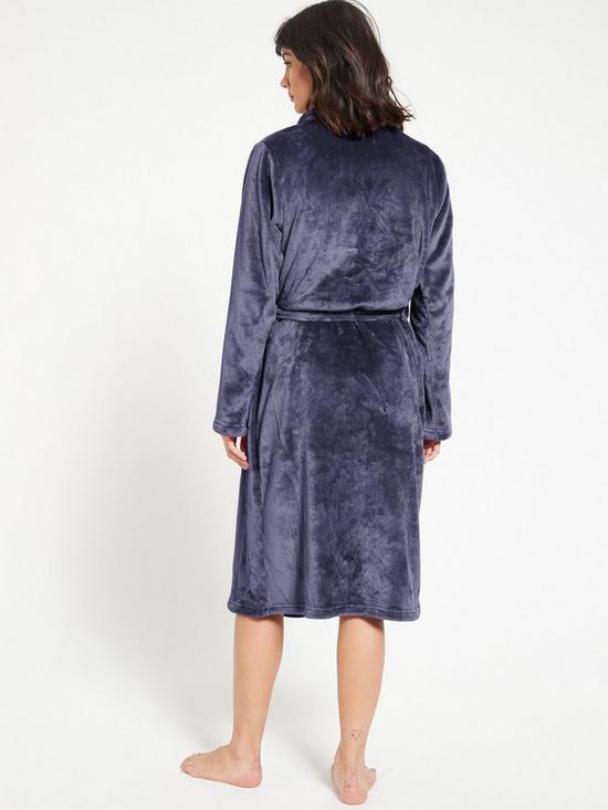 stillFront image of v-by-very-supersoft-dressing-gown-navy