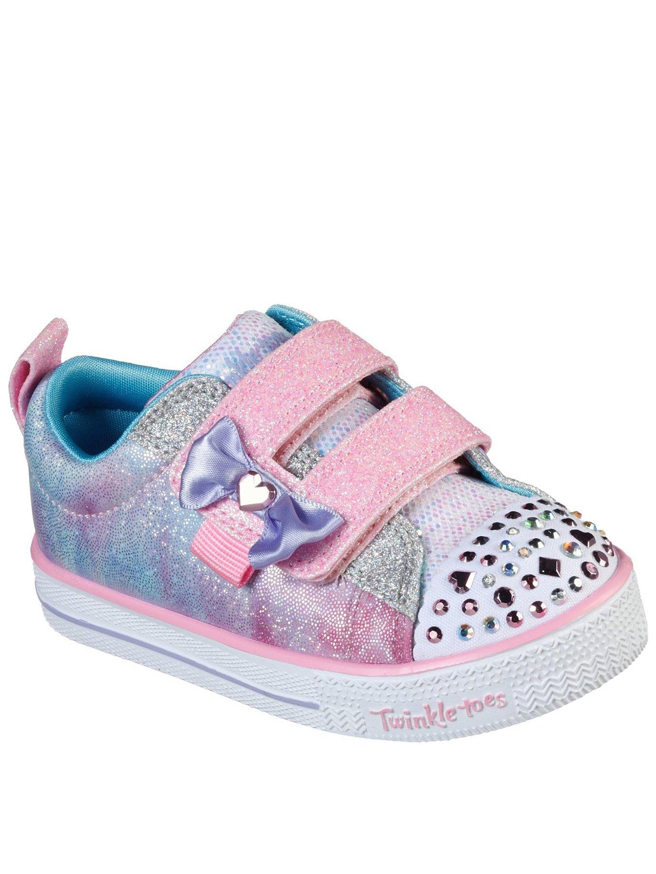 pink bow skechers