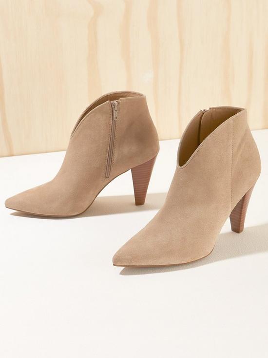 collection image of mint-velvet-finny-sand-suede-ankle-boots-brown