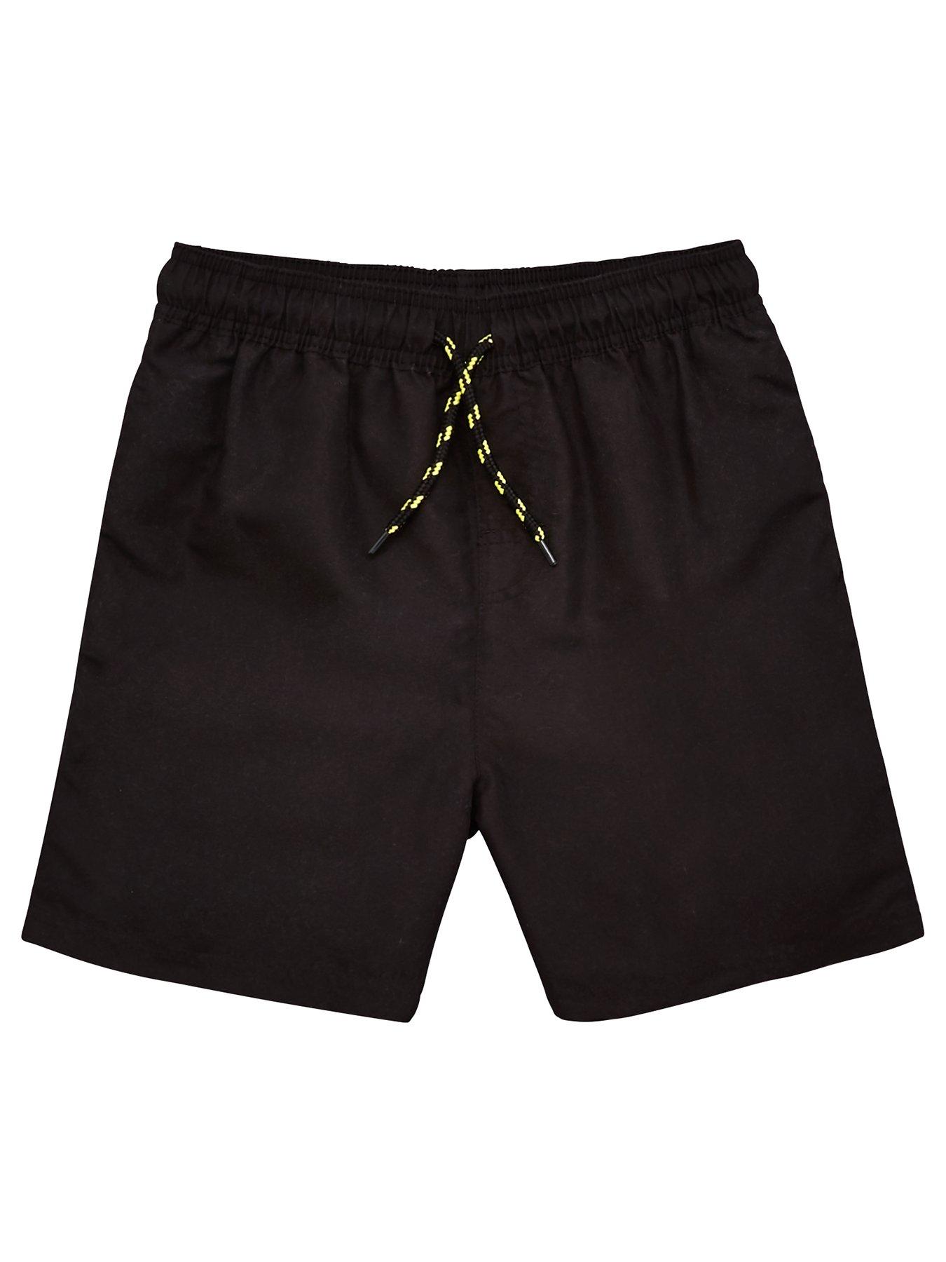 Image 2 of 4 of The Very Collection Boys School PE Drawcord Waist Pull-On Swim Shorts - Black