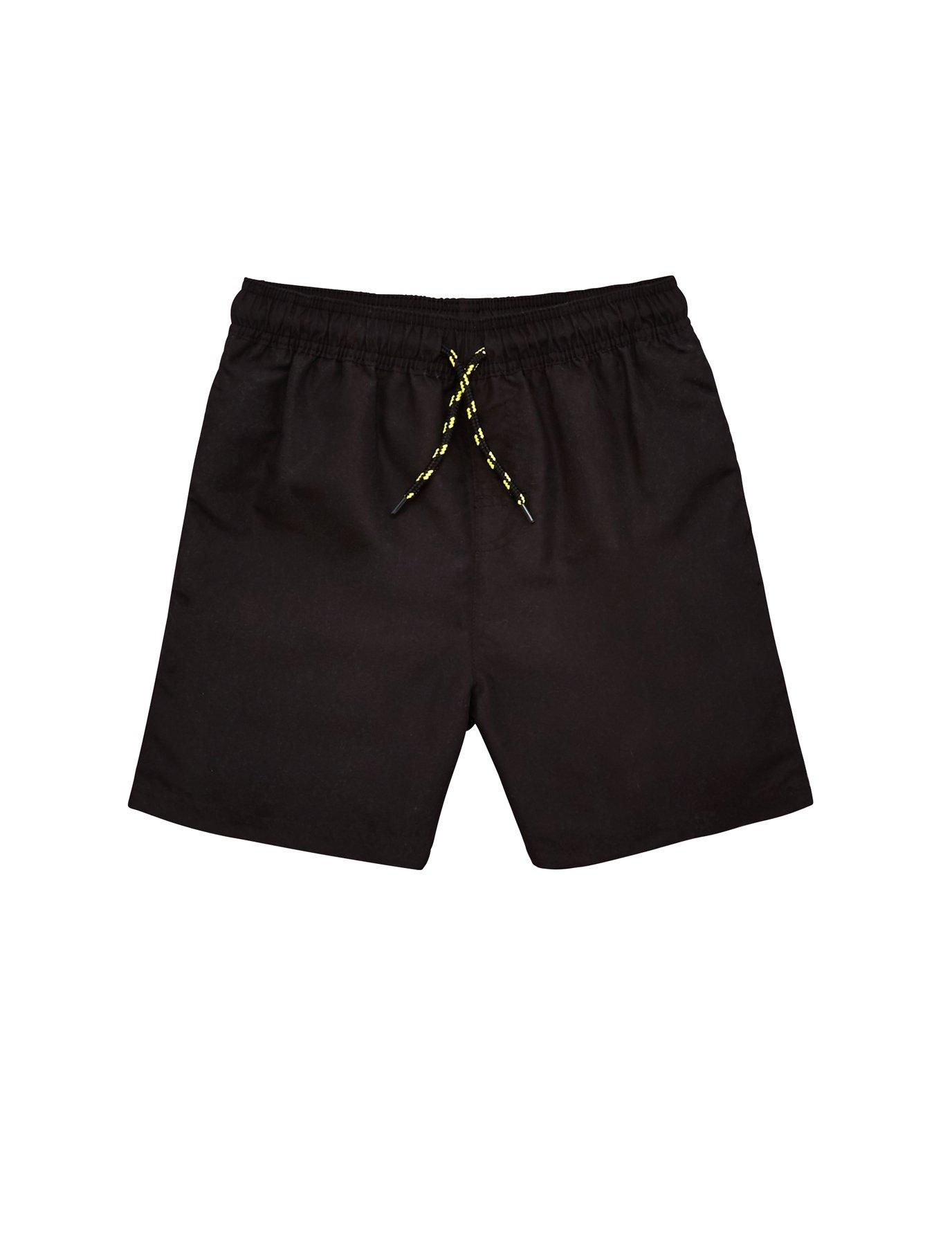 Image 4 of 4 of The Very Collection Boys School PE Drawcord Waist Pull-On Swim Shorts - Black