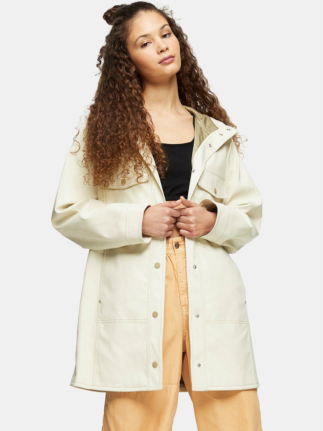 topshop hooded rain mac