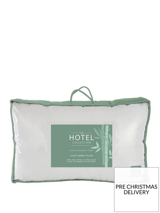 front image of hotel-collection-bamboo-pillow