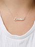  image of love-gold-9ct-white-gold-personalised-name-script-necklace