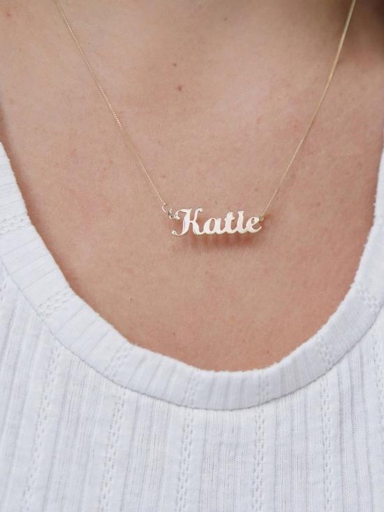 stillFront image of love-gold-9ct-yellow-gold-personalised-name-script-necklace
