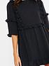  image of in-the-style-x-lorna-luxe-girls-girl-ruffle-mini-dress-black