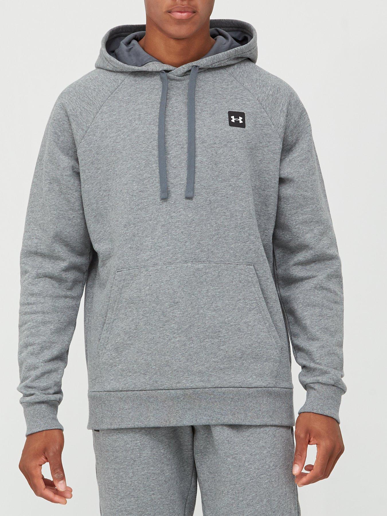 Men's Training Rival Fleece Hoodie - GREY/WHITE